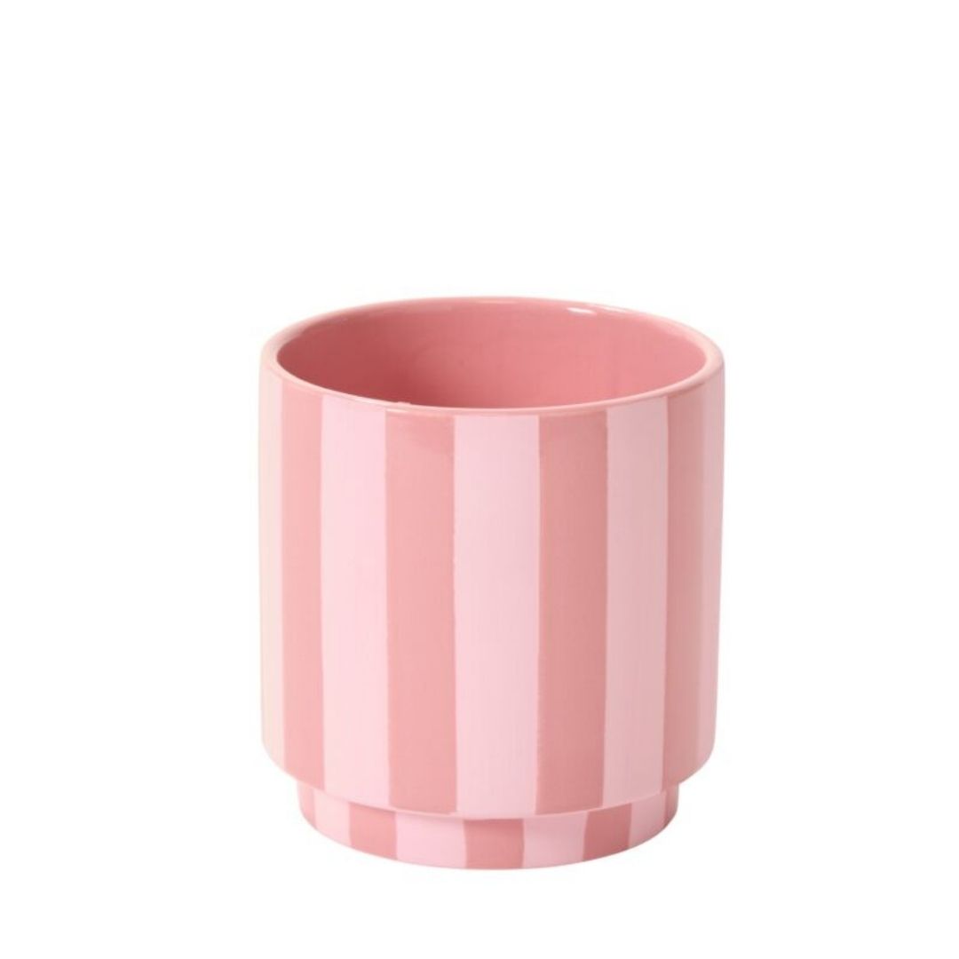 Pink Striped Pot – 5″